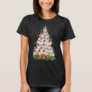 Arctic Fox Xmas Lights Santa Arctic Fox Christmas T-Shirt