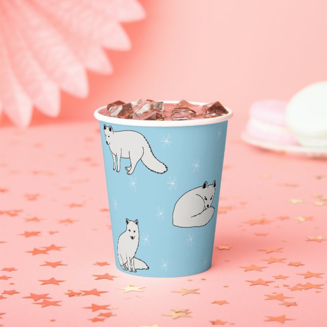 Arctic Foxes Paper Cups (Insitu)