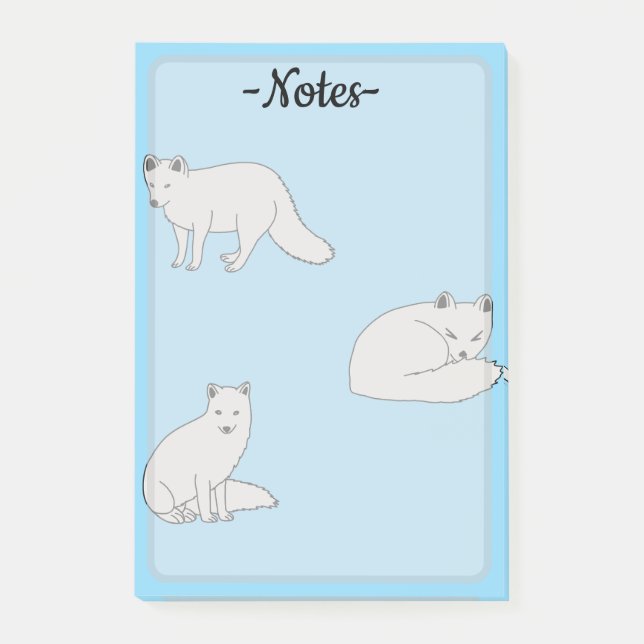 Arctic Foxes Post-it Notes (Front)
