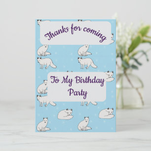 Arctic Foxes Thank you Card