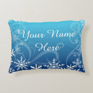 Arctic Frozen Snowdrift Personalised Decorative Cushion