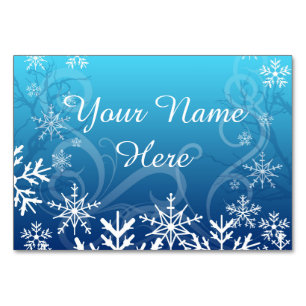 Arctic Frozen Snowdrift Personalised Table Number