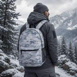 Arctic Ghost Tactical Camouflage Pattern Printed Backpack