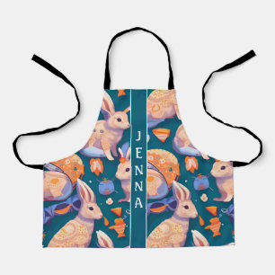 Arctic Hare Geometric Colourful Custom Pattern Apron