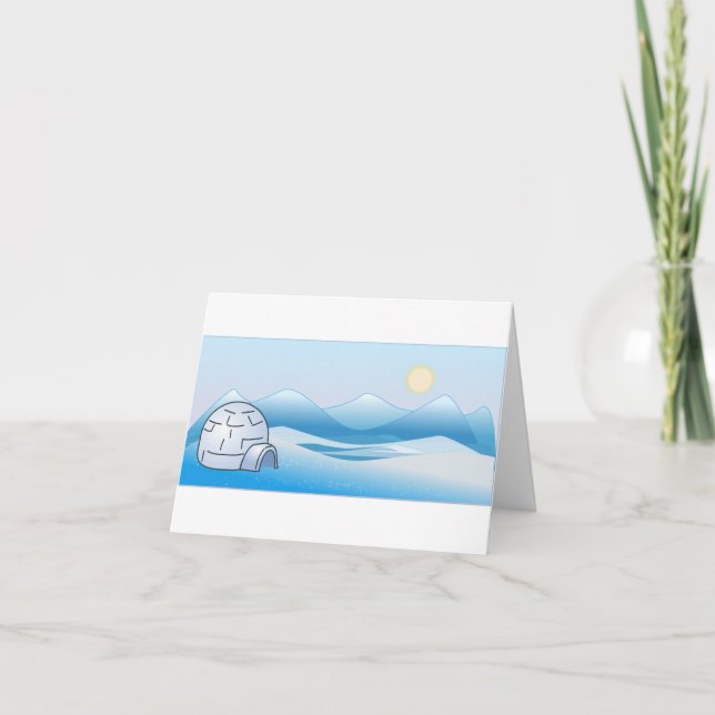 Arctic Igloo Note Card (Front)