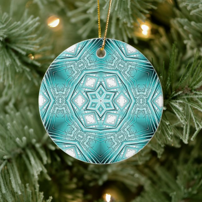 Arctic Kaleidoscope  Ceramic Ornament (Tree)