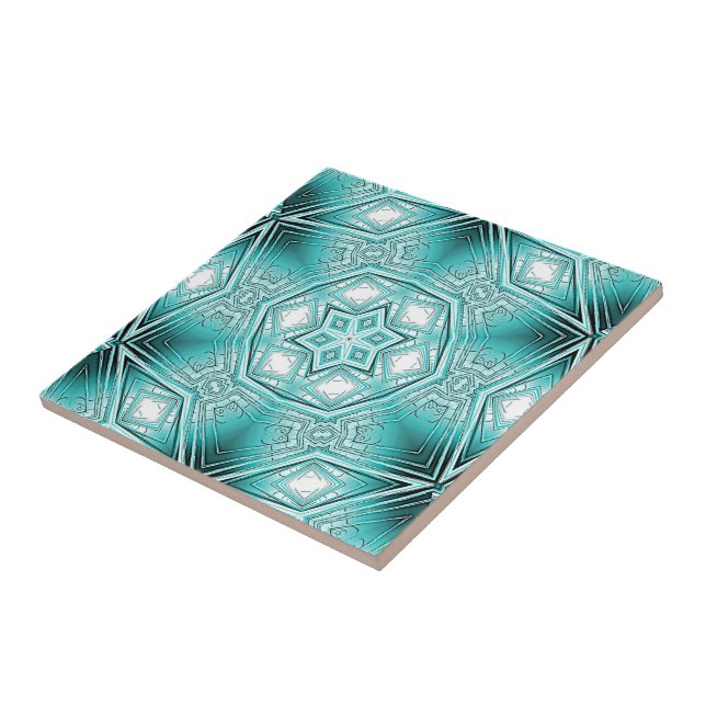 Arctic Kaleidoscope  Ceramic Tile (Side)
