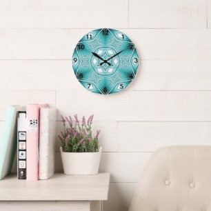 Arctic Kaleidoscope Large Clock