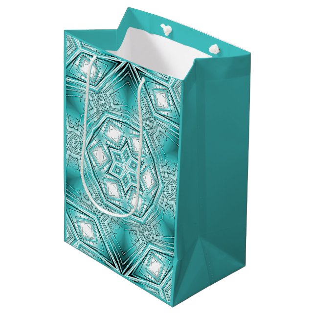 Arctic Kaleidoscope  Medium Gift Bag (Front Angled)