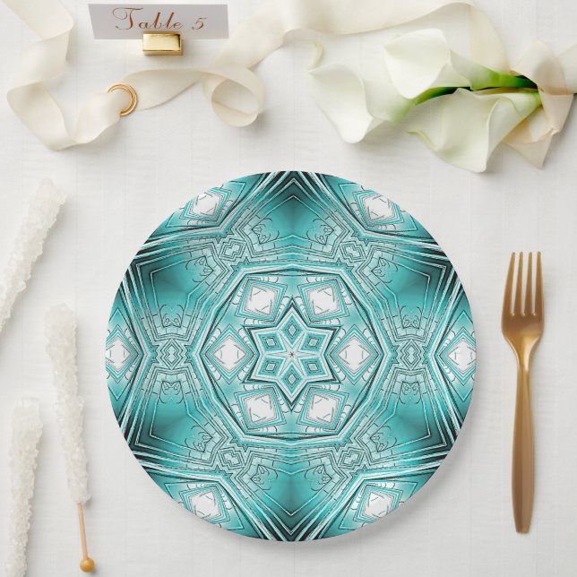 Arctic Kaleidoscope  Paper Plate (Wedding)