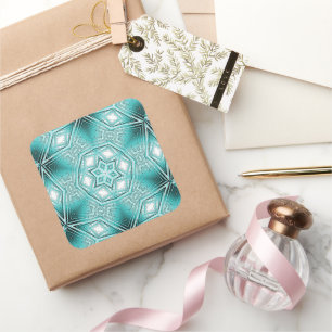 Arctic Kaleidoscope Square Sticker