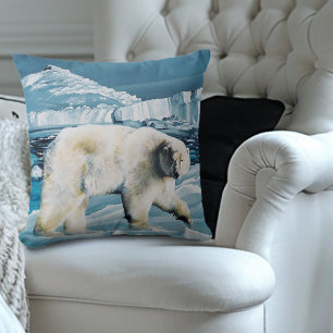 Arctic King Polar Bear Cushion