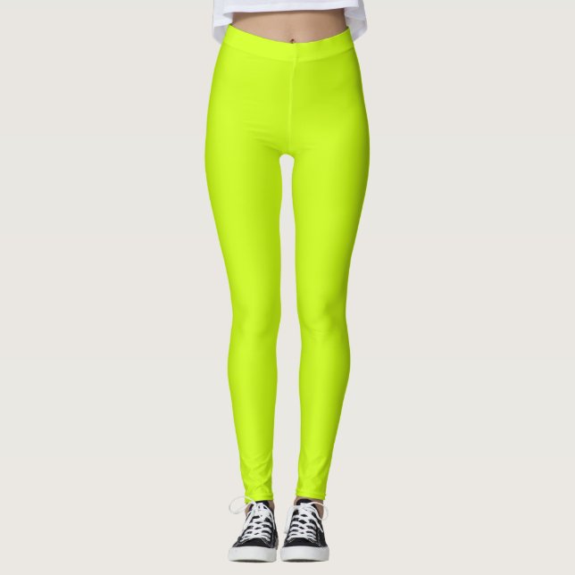 Arctic lime (solid colour)  leggings (Front)