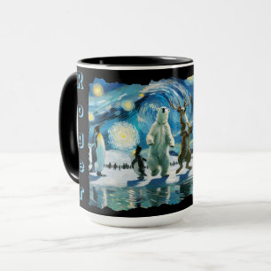 "Arctic Line Dance" Customisable Mug