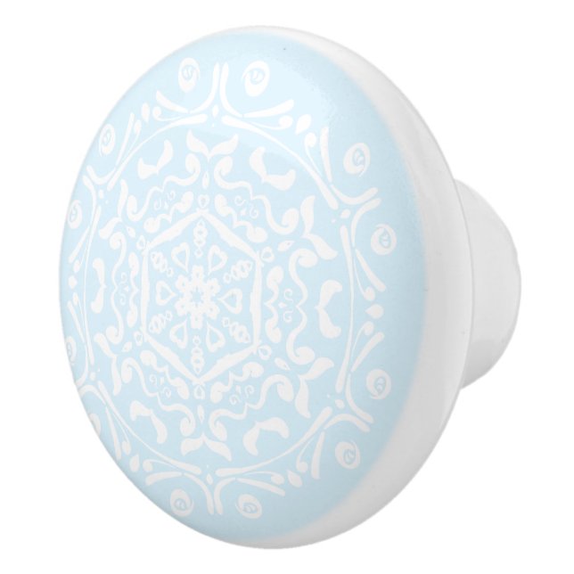 Arctic Mandala Ceramic Knob (Right)