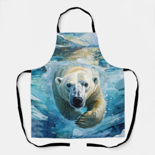 Arctic Mirage: The Swimming Monarch Apron