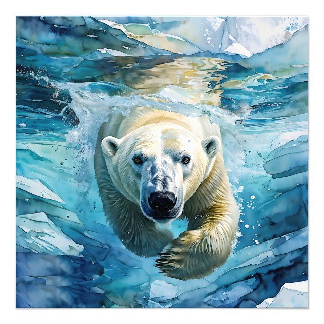 Arctic Mirage: The Swimming Monarch Photo Print (Front)