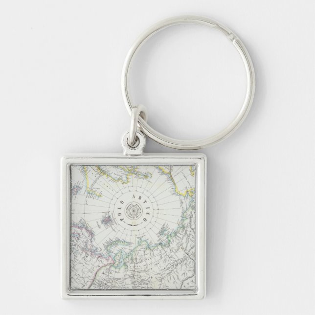 Arctic, Northern Hemisphere Key Ring (Front)