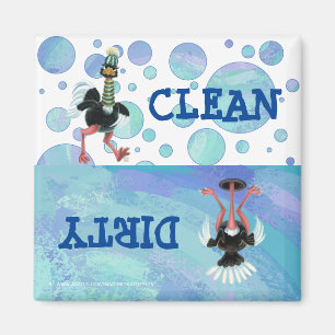 Arctic Ostrich on the Run Magnet