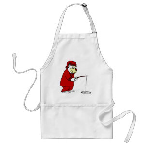 Arctic Polar Bear Ice Fishing in PJs Standard Apron