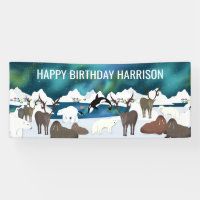 Arctic Polar Bear Reindeer Walrus Orca Narwhal Fox
