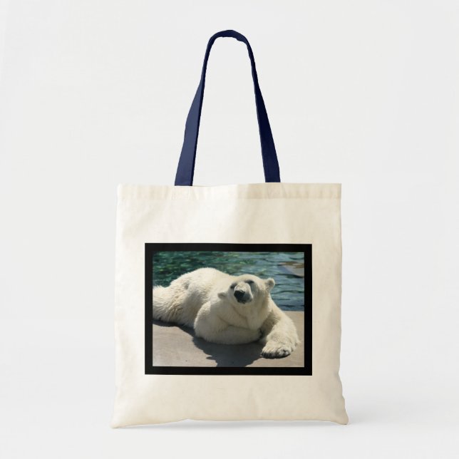 Arctic Polar Bear Small Tote Bag (Front)