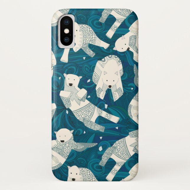 arctic polar bears blue Case-Mate iPhone case (Back)