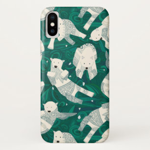 arctic polar bears green iPhone x case