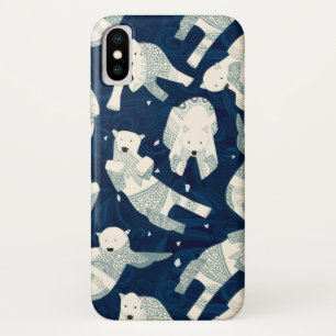 arctic polar bears midnight iPhone x case