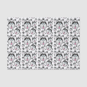 Arctic Puppy Siberian Husky Big Sled Dog Tissue Paper
