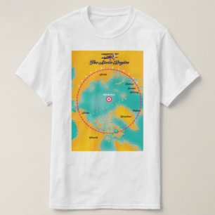 Arctic Region north pole map T-Shirt