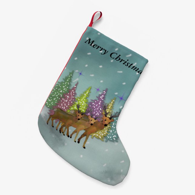 Arctic Reindeer Christmas Stocking (Front (Hanging))