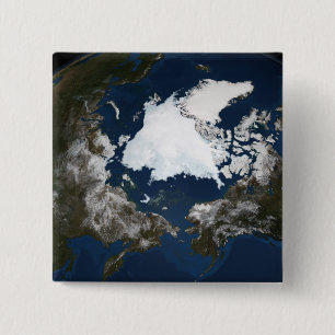 Arctic sea ice 15 cm square badge