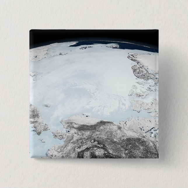 Arctic sea ice 2 15 cm square badge (Front)