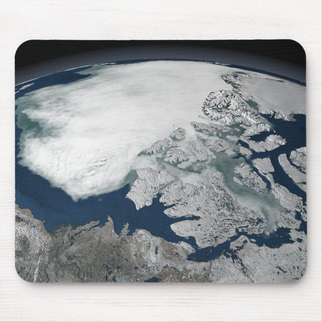 Arctic sea ice above North America Mouse Pad (Front)