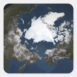 Arctic sea ice square sticker