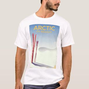 Arctic ski vintage adventure exploration poster T-Shirt