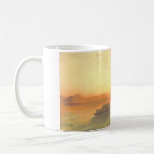 Arctic Sledge Expedition Midnight Sun Lithograph Coffee Mug