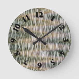 Arctic Snow Camo Round Clock