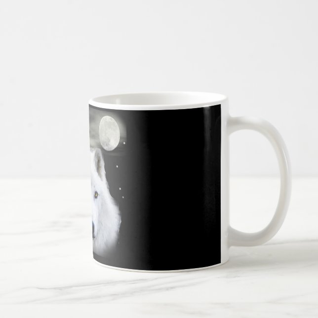 arctic snow wolf coffee mug (Right)