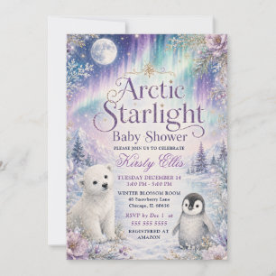 Arctic Starlight Baby Shower Invitation