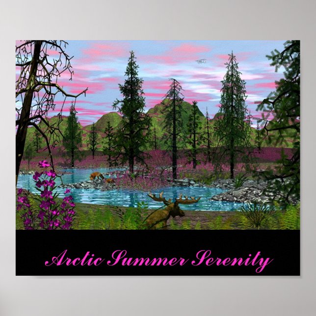 Arctic Summer Serenity Poster (Front)