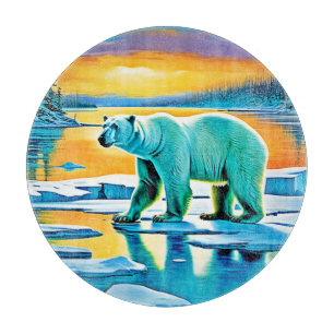 Arctic Sunset Polar Majesty Cutting Board