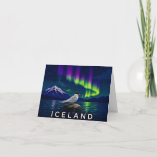 Arctic Tern Northern Lights Iceland Thank You Card