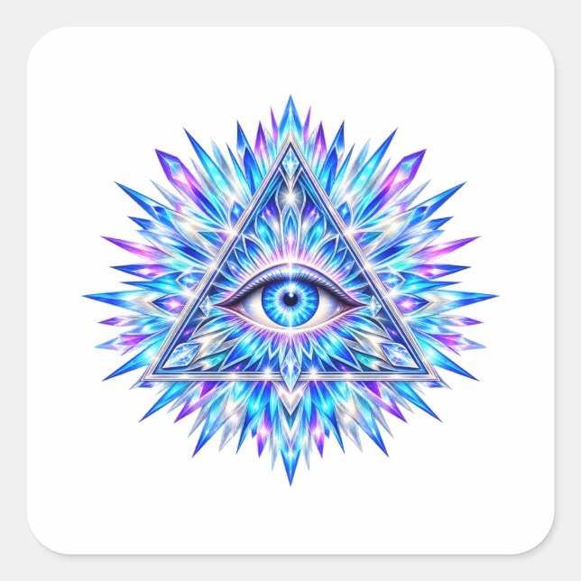 Arctic Triangle Eye Square Sticker Sheet (Front)