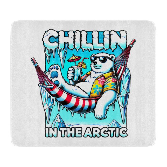 Arctic Vacation Cutting Board (Front)