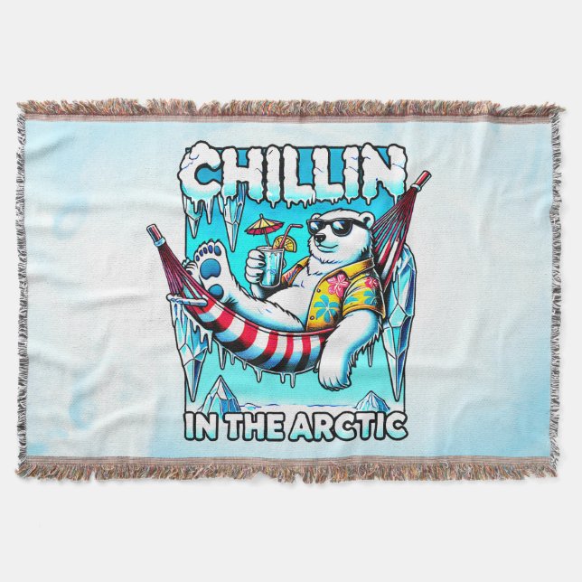 Arctic Vacation Throw Blanket (Front)