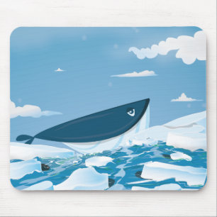 Arctic Whale Mouse Pad