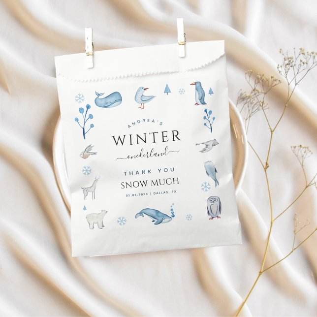 Arctic Winter Onederland 1st Birthday Thank You    Favour Bag (Creator Uploaded)