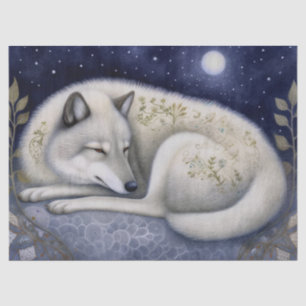 Arctic Wolf Boho Mystical Art Tissue Paper